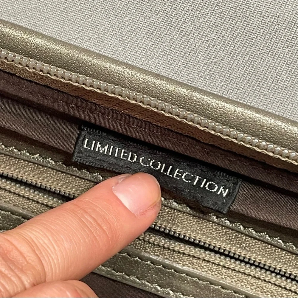 Marks & Spencer Limited Collection 100% Leather Y2K Style Bronze Metallic Bag